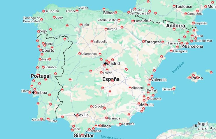 Mapa centros